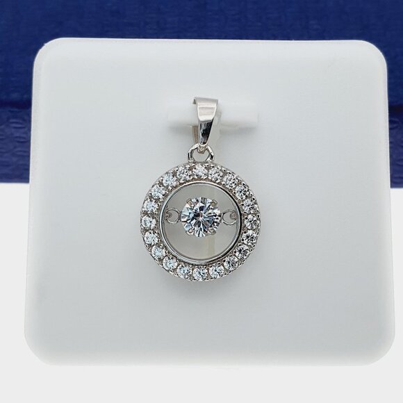 "#925 Sterling Silver Cubic Zircon Pendant for Women/Girls, US925P1124 - Picture 2 of 10